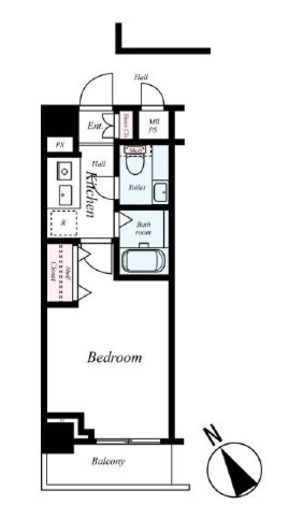 メゾン・ド・ヴィレ恵比寿　701号室　間取り