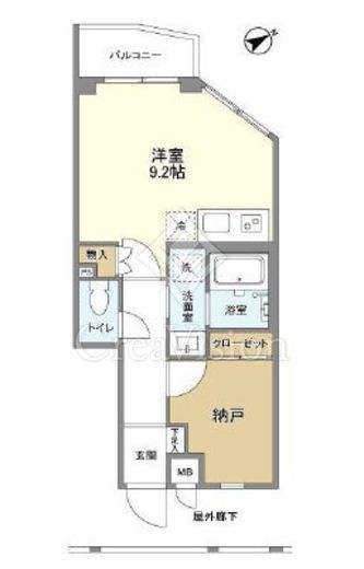 ディームス初台1　302号室　間取り