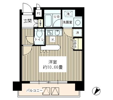 SUN恵比寿　202号室　間取り