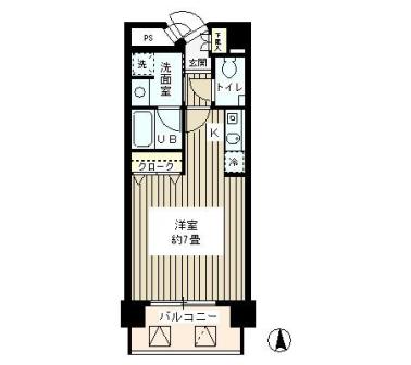 ＳＵＮ恵比寿　806号室　間取り