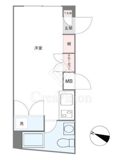 ZOOM表参道　105号室　間取り
