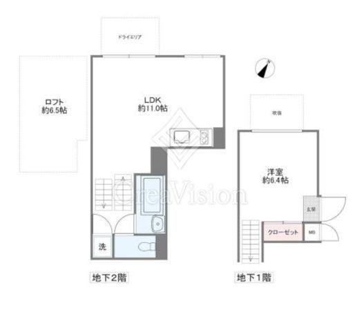 ZOOM表参道　001号室　間取り