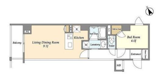 ディームス初台2　301号室　間取り