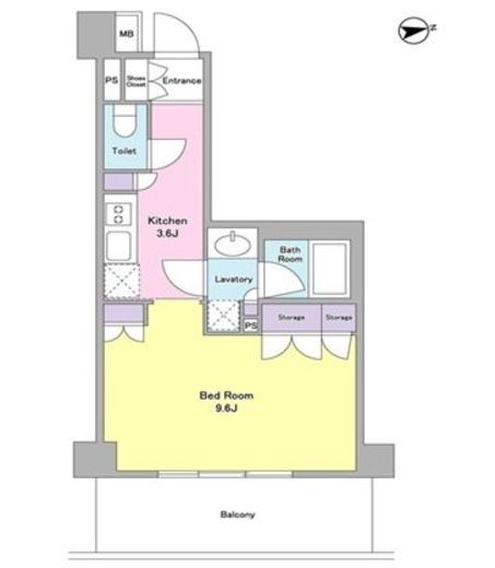 シティカレント代官山　204号室　間取り