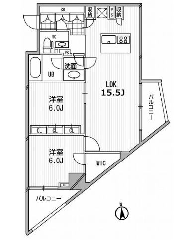 アーデン芝公園　1403号室　間取り