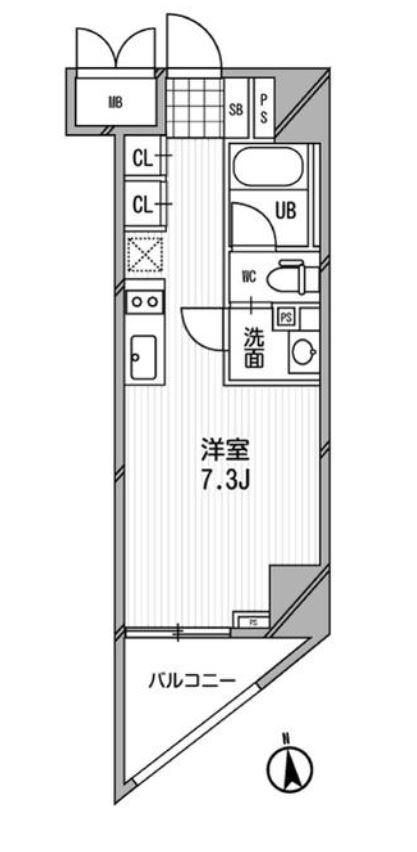 アーデン芝公園　705号室　間取り