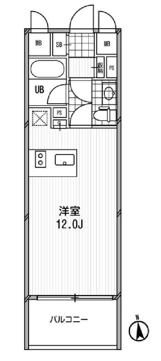 アーデン芝公園　602号室　間取り