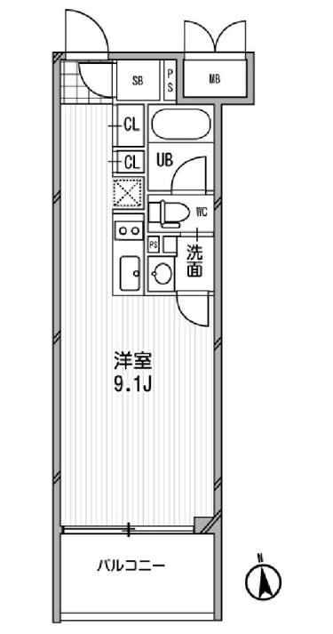 アーデン芝公園　204号室　間取り