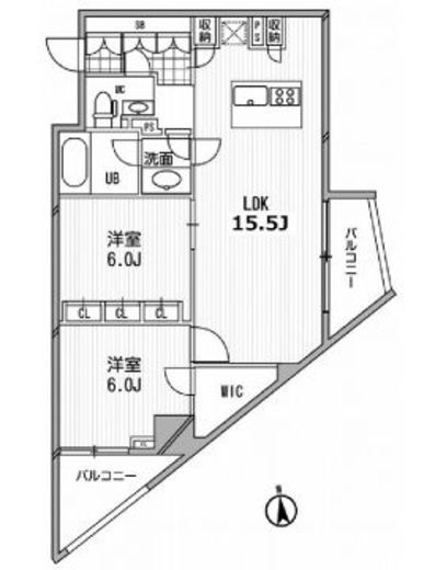 アーデン芝公園　1403号室　間取り