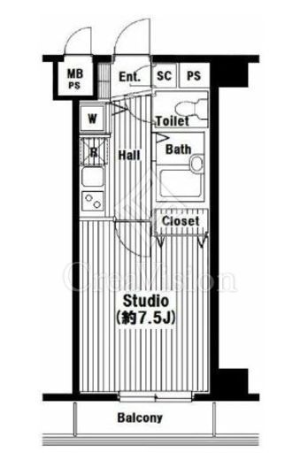 グランド・ガーラ渋谷松濤　4F1号室　間取り