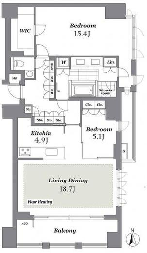 THE CONOE三田綱町　310号室　間取り