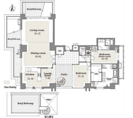THE CONOE三田綱町　901号室　間取り