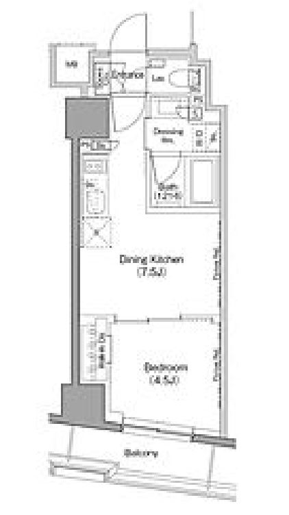 ザ・パークハビオ日本橋小伝馬町　503号室　間取り