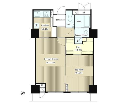 パーク・アヴェニュー神南　703号室　間取り