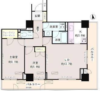 パーク・アヴェニュー神南　706号室　間取り
