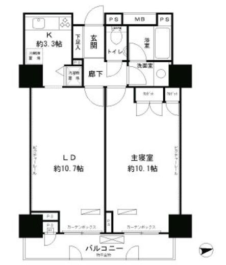 パーク・アヴェニュー神南　802号室　間取り