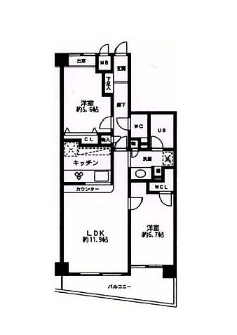 シルフィード南平台　C205号室　間取り