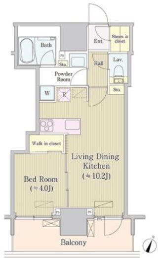 サイプレス日本橋本町　1002号室　間取り