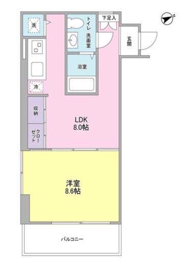 ブリックプレイス　201号室　間取り