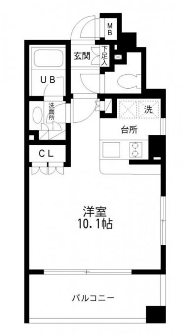 レジディア幡ヶ谷　207号室　間取り