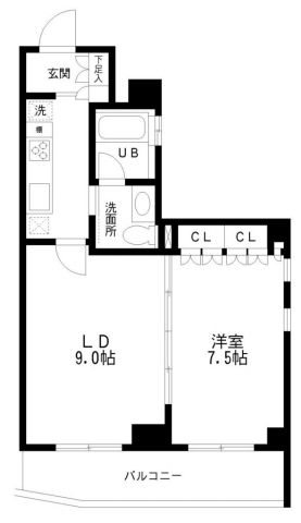レジディア幡ヶ谷　704号室　間取り