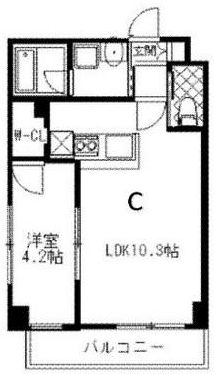 ペイザージュ本町　403号室　間取り