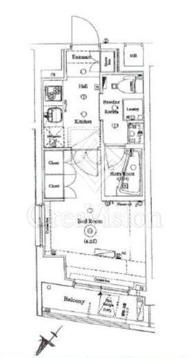 アクサス西新宿アジールコート　601号室　間取り