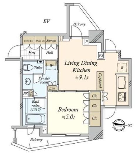 パークコート広尾ヒルトップレジデンス　403号室　間取り