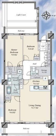 パークコート渋谷大山町ザプラネ　悠邸2F2号室　間取り