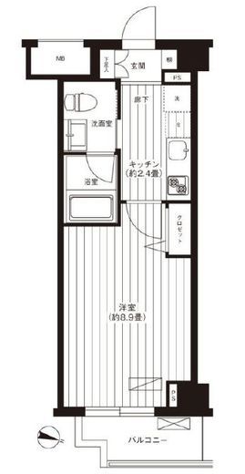 アヴニール元代々木　306号室　間取り