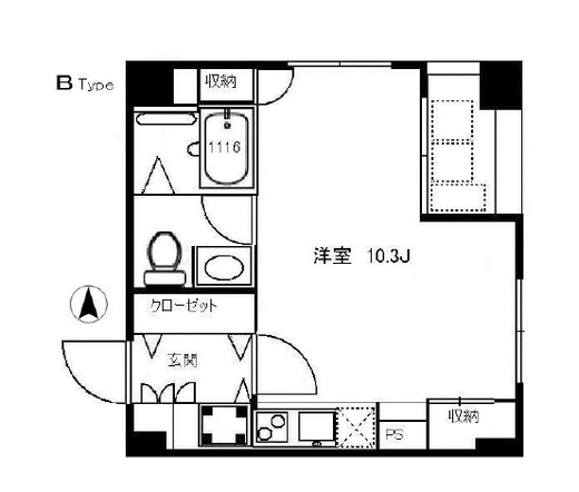 FLEG渋谷　403号室　間取り