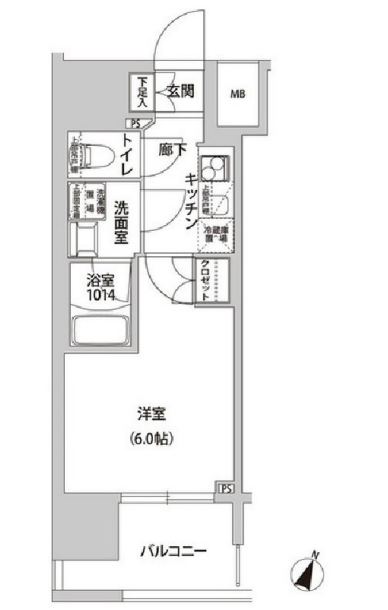 ラクラス幡ヶ谷　805号室　間取り