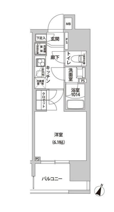 ラクラス幡ヶ谷　501号室　間取り