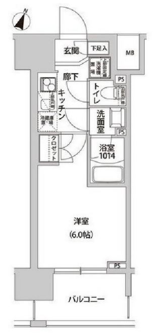 ラクラス幡ヶ谷　403号室　間取り