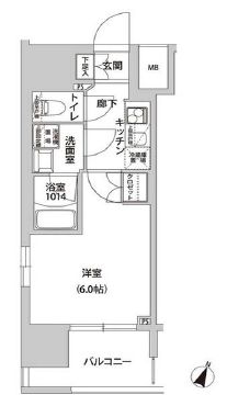ラクラス幡ヶ谷　1005号室　間取り