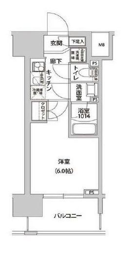 ラクラス幡ヶ谷　803号室　間取り