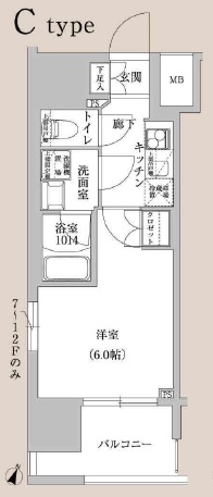 ラクラス幡ヶ谷　905号室　間取り
