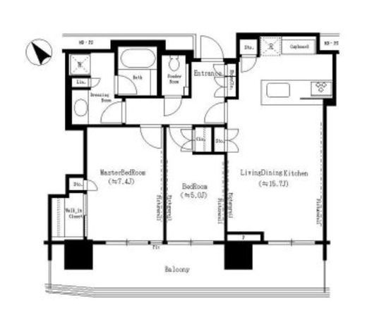 パークコート赤坂檜町ザ・タワー　2804号室　間取り