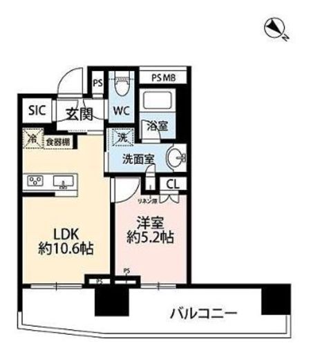 パークコート赤坂檜町ザ・タワー　809号室　間取り