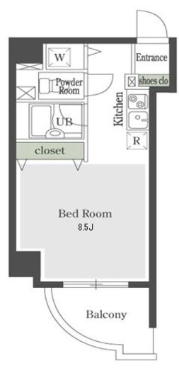 プレミアステージ芝公園2　908号室　間取り