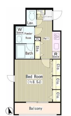 ルシエルエムズ　101号室　間取り