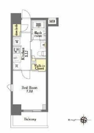 プライムメゾン森下　1004号室　間取り