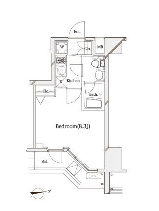 ガリシア代々木　802号室　間取り