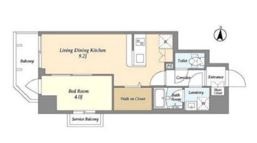 グランエール森下WEST　203号室　間取り