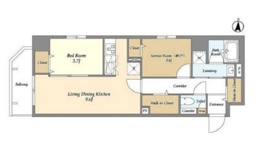 グランエール森下WEST　301号室　間取り