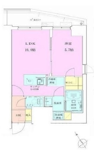 恵比寿レジデンス壱番館　803号室　間取り