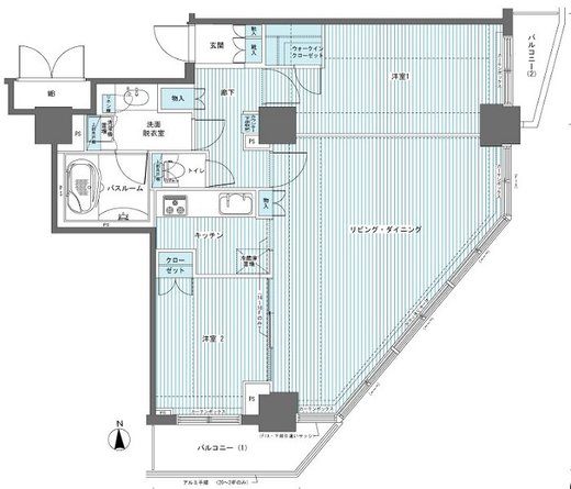 フェニックス西参道タワー　2004号室　間取り