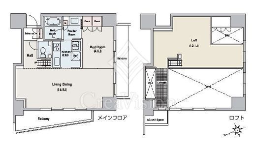 アジリア代々木J's　1001号室　間取り