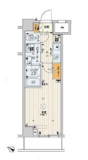 スカイコート渋谷神山町　603号室　間取り