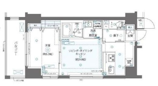 ZOOM日本橋浜町　203号室　間取り